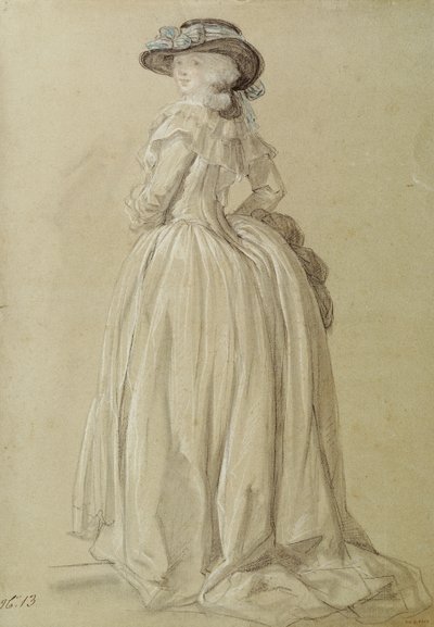 Standing Young Woman by Francois Louis Joseph Watteau